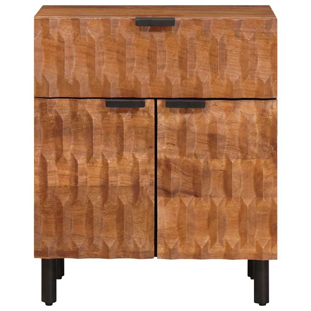 Nachtkastje met lade Bruin 50 x 33 x 60 cm Massief Mango Hout is nu te koop bij PeponiXL, paradijselijk wonen!