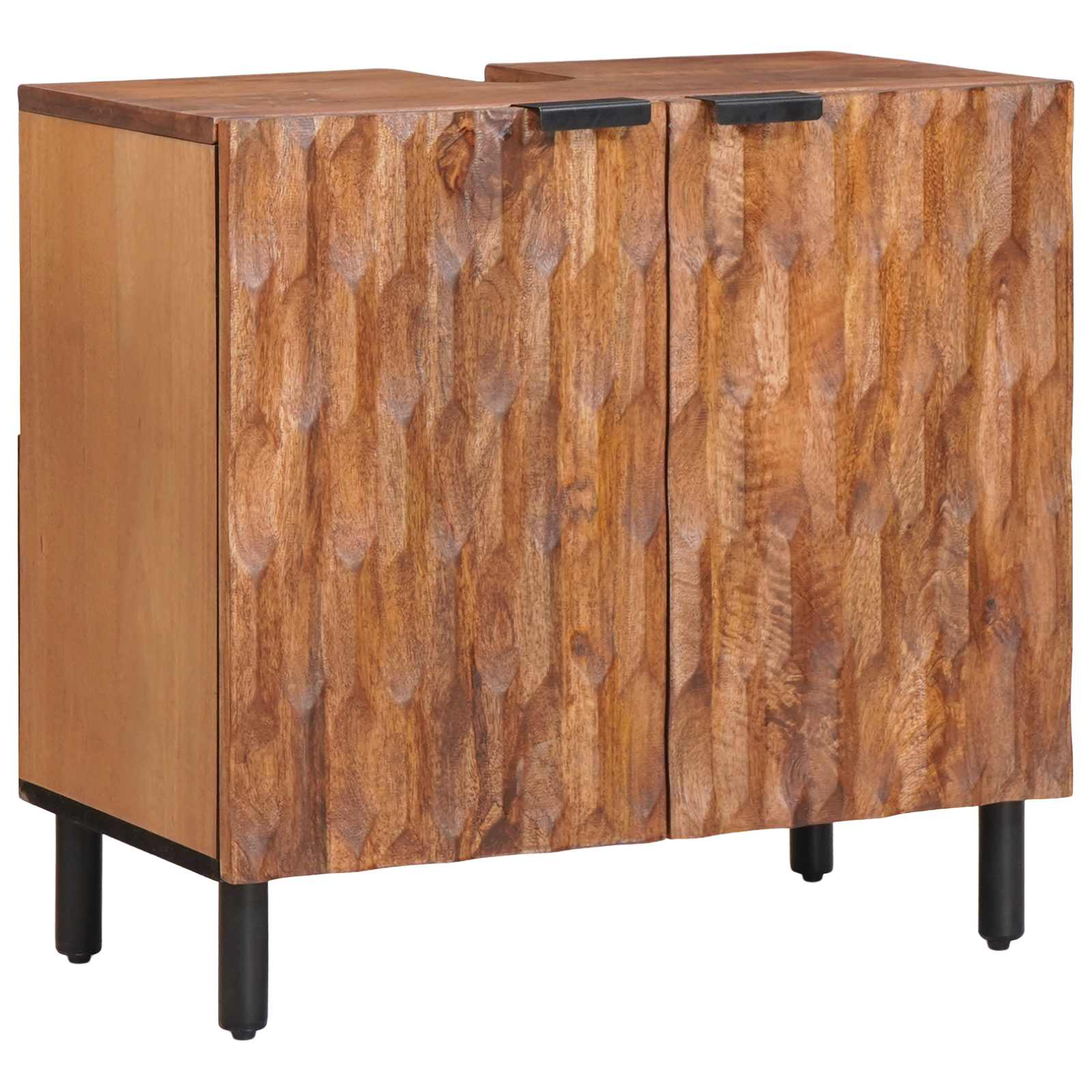 Badkamer wastafelkast Bruin 62 x 33 x 58 cm Massief Mango Hout is nu te koop bij PeponiXL, paradijselijk wonen!