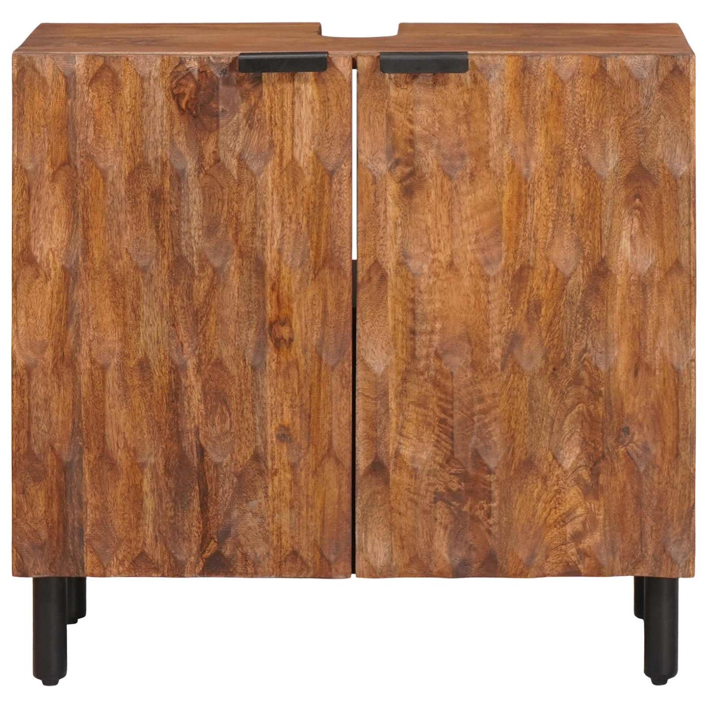 Badkamer wastafelkast Bruin 62 x 33 x 58 cm Massief Mango Hout is nu te koop bij PeponiXL, paradijselijk wonen!