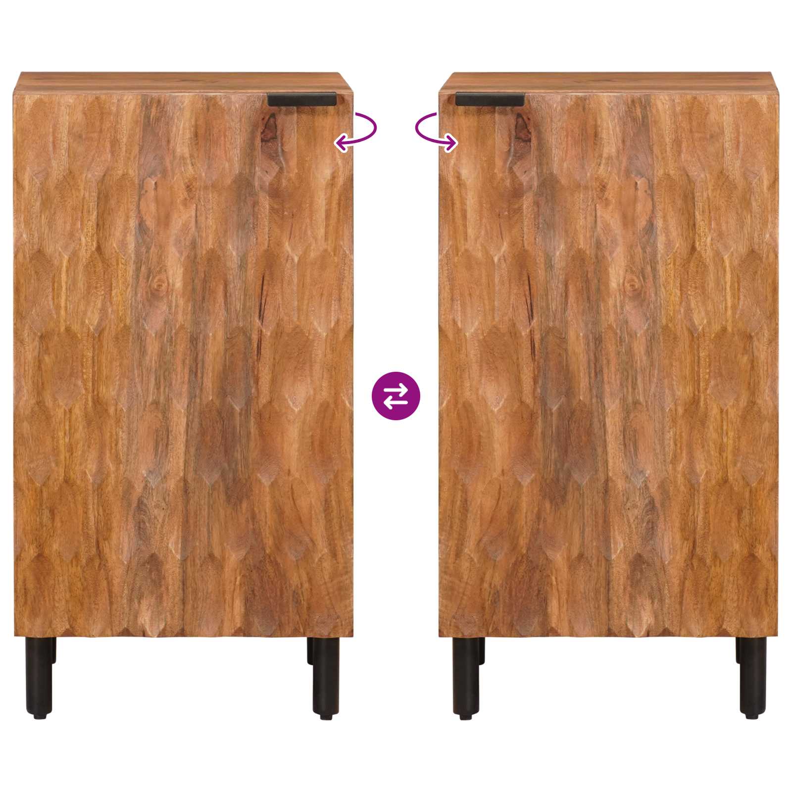 Dressoir met opslag Acacia Bruine Afwerking 40 x 33 x 75 cm is nu te koop bij PeponiXL, paradijselijk wonen!