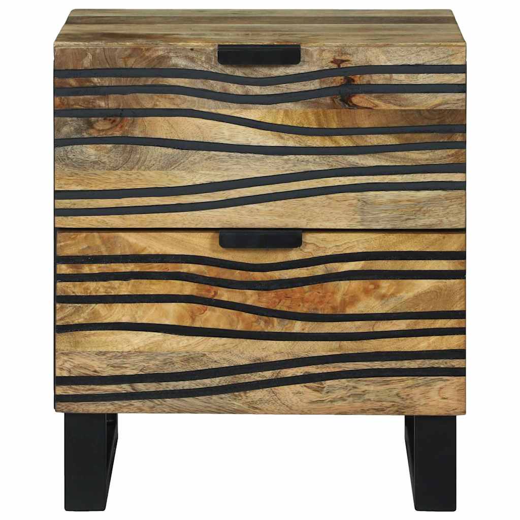 Nachtkastje 2 pcs Bruin 40 x 33 x 46 cm Massief acaciahout is nu te koop bij PeponiXL, paradijselijk wonen!