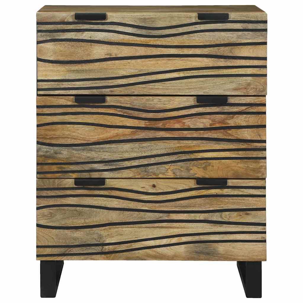 Dressoir met lade Bruin 60 x 33.5 x 75 cm Massief mangohout is nu te koop bij PeponiXL, paradijselijk wonen!