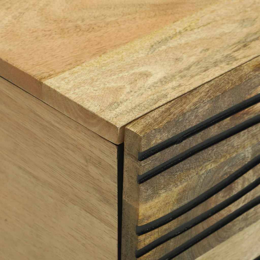 Salontafel Bruin en zwart 80 x 50 x 40 cm Massief acaciahout is nu te koop bij PeponiXL, paradijselijk wonen!