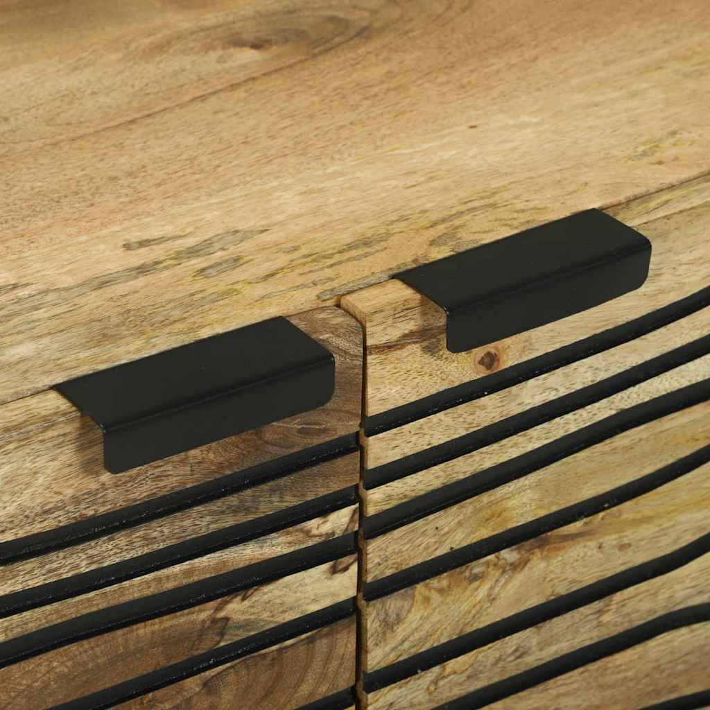 Salontafel Bruin en zwart 80 x 50 x 40 cm Massief acaciahout is nu te koop bij PeponiXL, paradijselijk wonen!