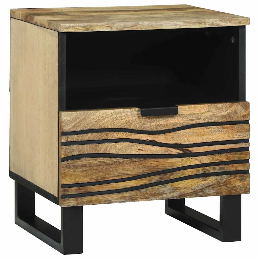 Nachtkastje met lade Bruin 40 x 33 x 46 cm Massief acaciahout is nu te koop bij PeponiXL, paradijselijk wonen!