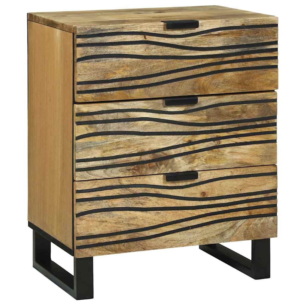 Nachtkastje met lade Bruin 50 x 33 x 62 cm Massief acaciahout is nu te koop bij PeponiXL, paradijselijk wonen!