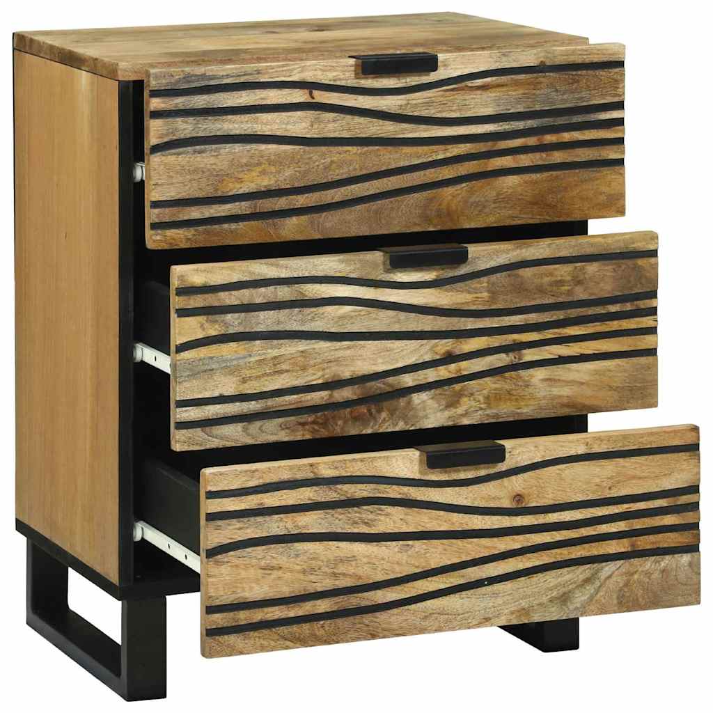 Nachtkastje met lade Bruin 50 x 33 x 62 cm Massief acaciahout is nu te koop bij PeponiXL, paradijselijk wonen!