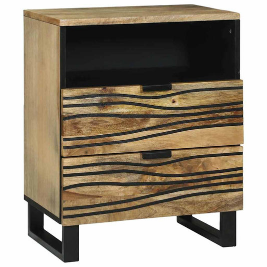 Nachtkastje met lade Bruin 50 x 33 x 62 cm Massief acaciahout is nu te koop bij PeponiXL, paradijselijk wonen!