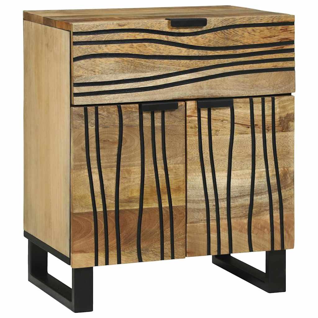 Nachtkastje met lade Bruin 50 x 33 x 60 cm Massief acaciahout is nu te koop bij PeponiXL, paradijselijk wonen!