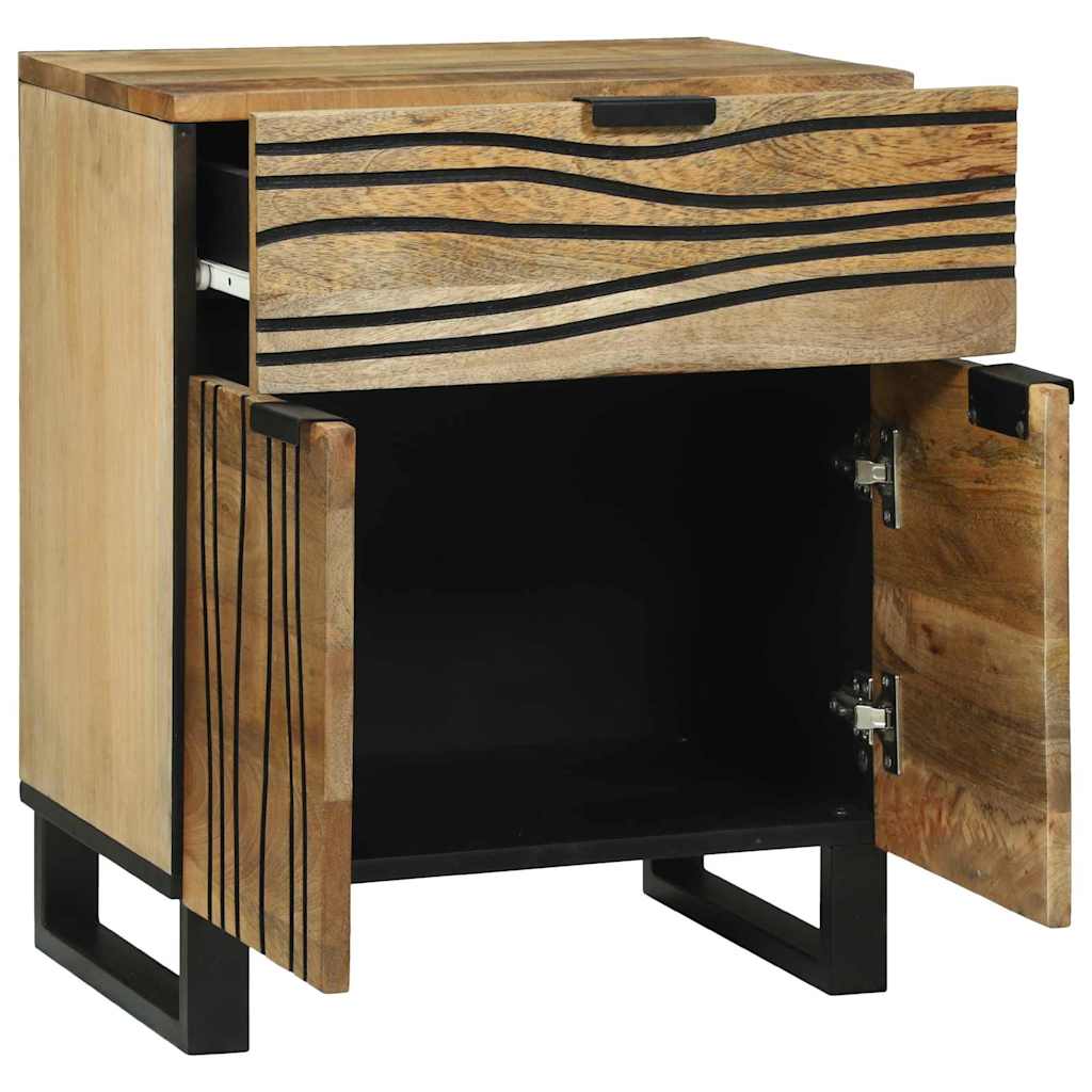 Nachtkastje met lade Bruin 50 x 33 x 60 cm Massief acaciahout is nu te koop bij PeponiXL, paradijselijk wonen!