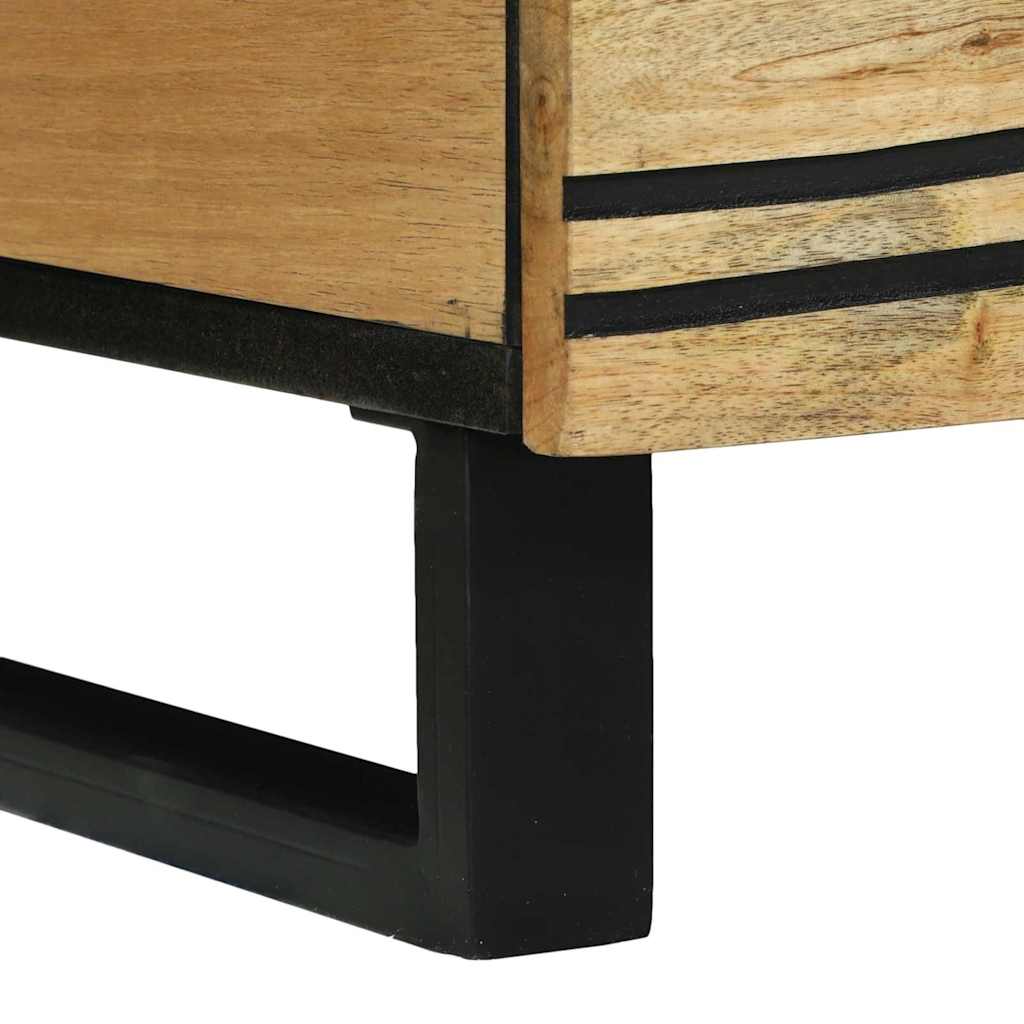 Salontafel Bruin en zwart 80 x 54 x 40 cm Massief acaciahout is nu te koop bij PeponiXL, paradijselijk wonen!