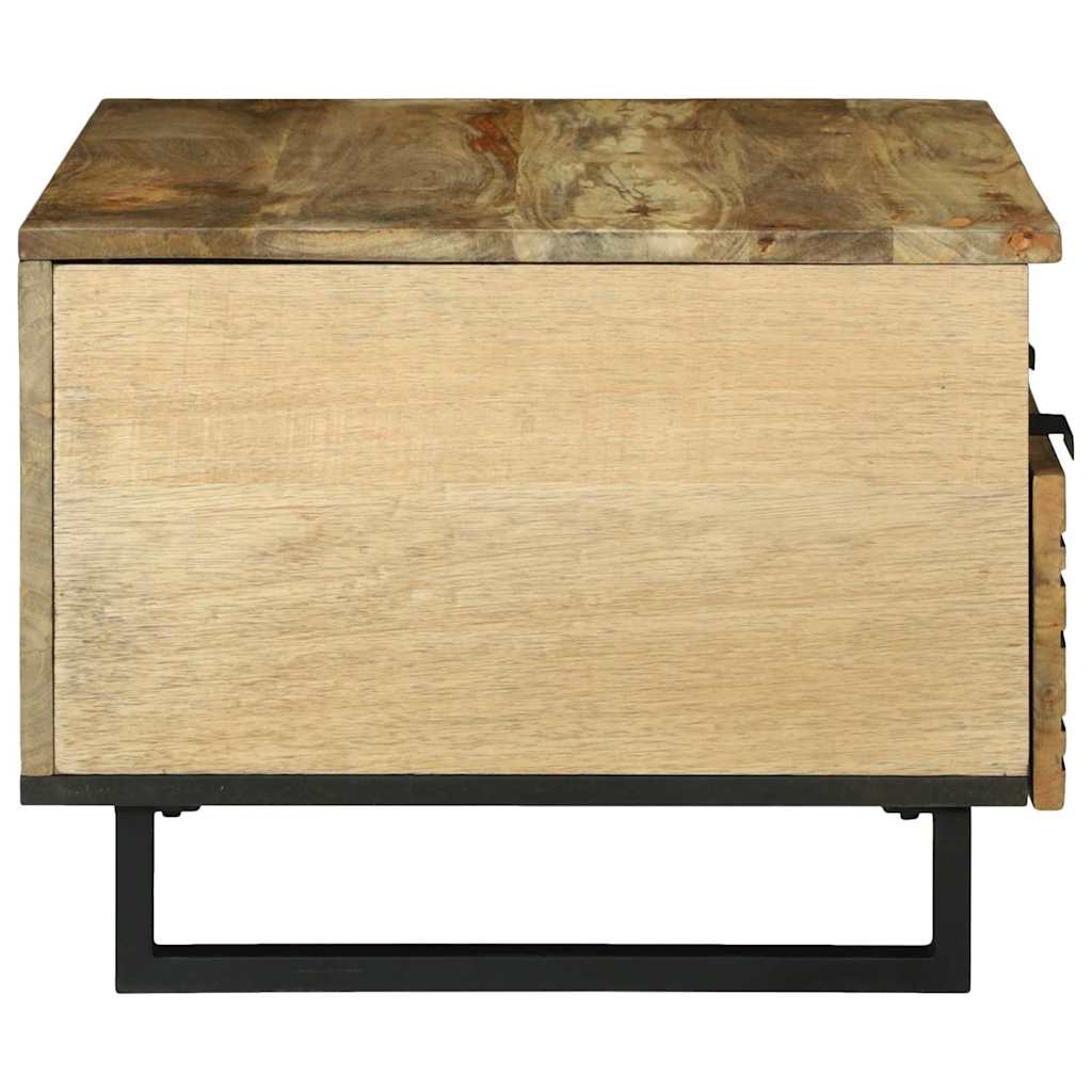 Salontafel Bruin en zwart 80 x 54 x 40 cm Massief acaciahout is nu te koop bij PeponiXL, paradijselijk wonen!