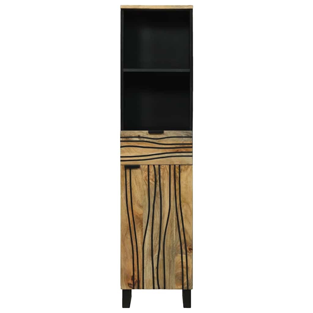 Badkamer wastafelkast Bruin 38 x 33 x 160 cm Bewerkt hout is nu te koop bij PeponiXL, paradijselijk wonen!