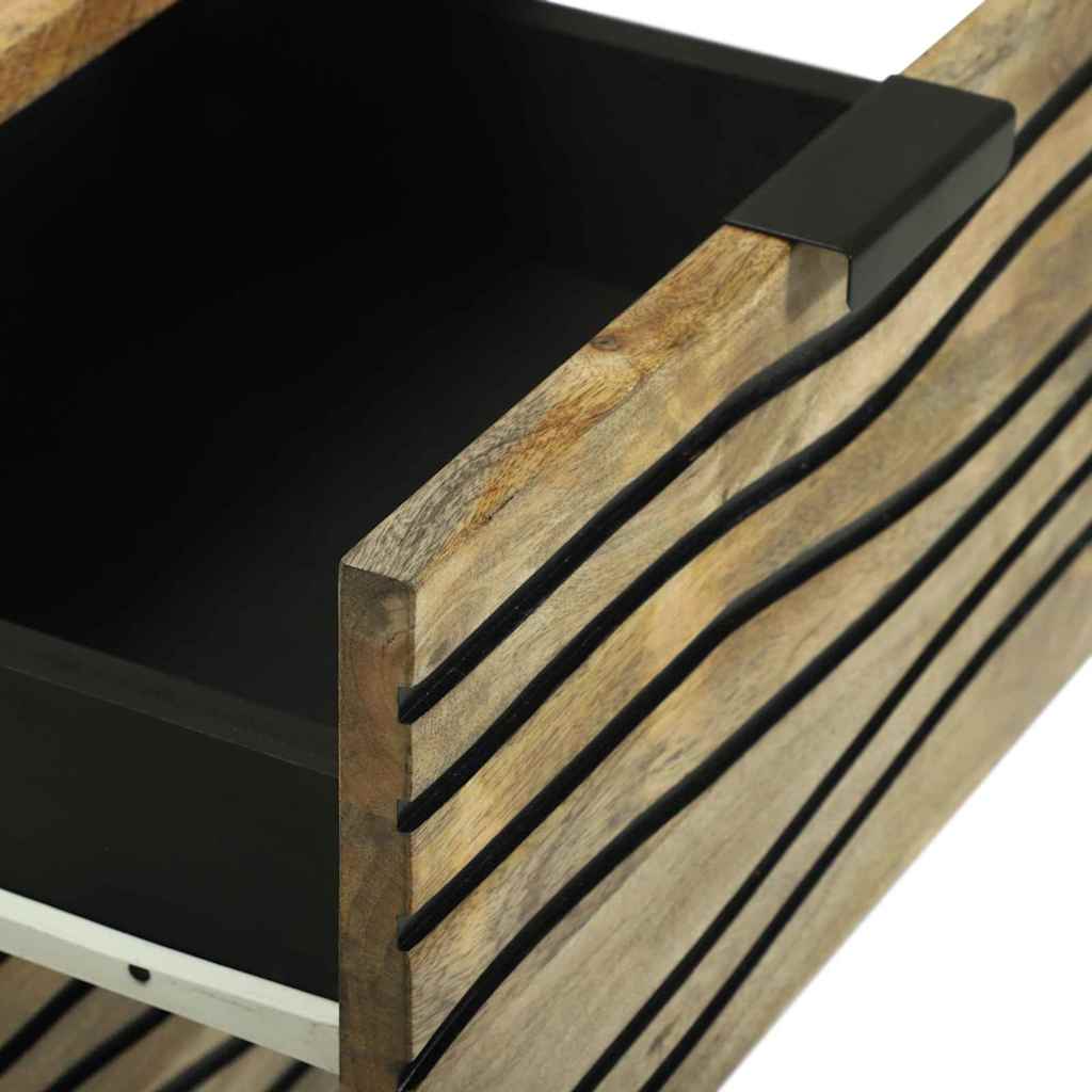 Dressoir met lade Bruin 40 x 33 x 75 cm massief mangohout is nu te koop bij PeponiXL, paradijselijk wonen!