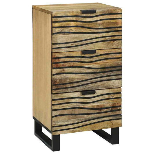Dressoir met lade Bruin 40 x 33 x 75 cm massief mangohout is nu te koop bij PeponiXL, paradijselijk wonen!