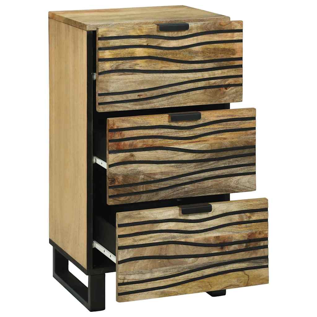 Dressoir met lade Bruin 40 x 33 x 75 cm massief mangohout is nu te koop bij PeponiXL, paradijselijk wonen!