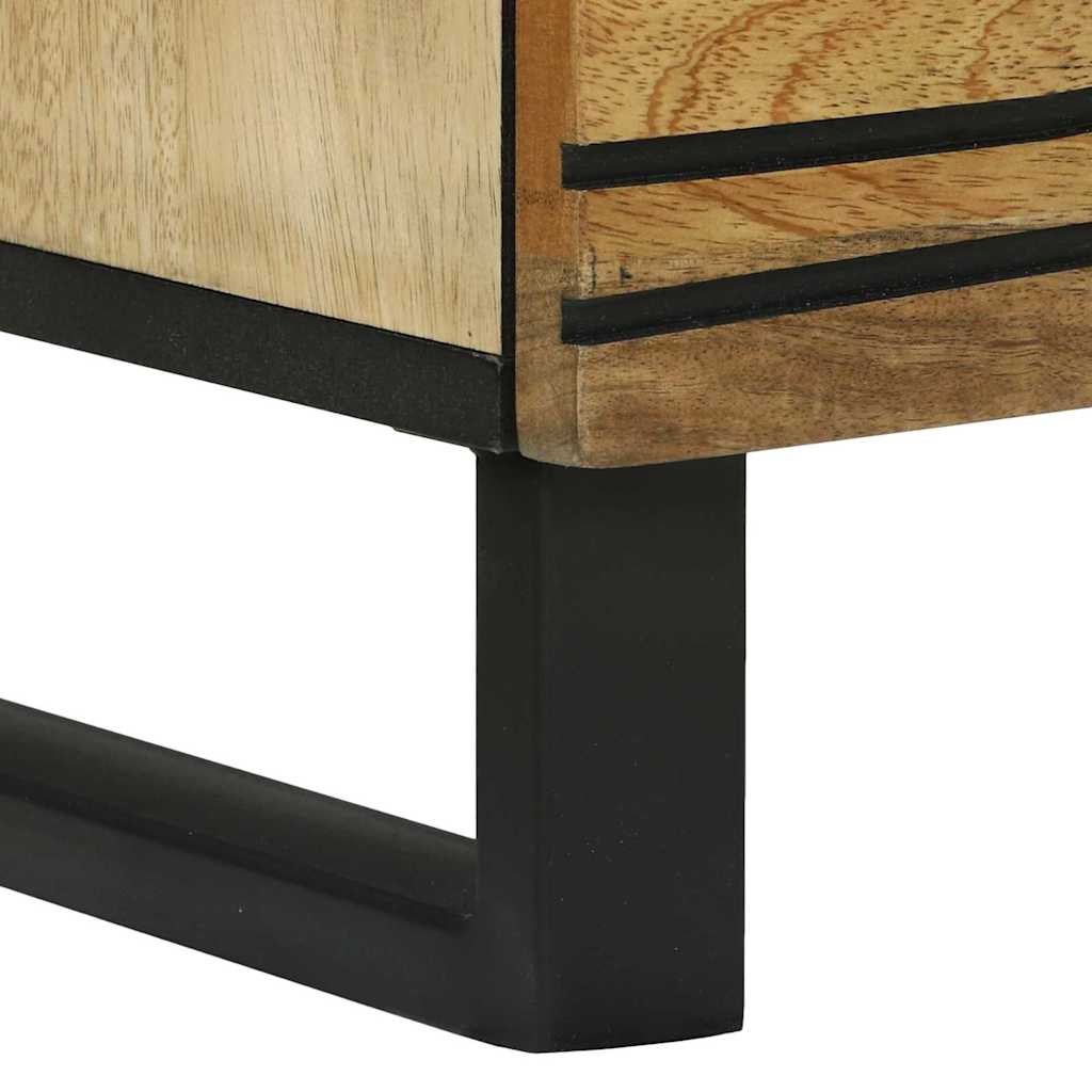 Highboard met lade Bruin 60 x 33 x 100 cm massief mangohout is nu te koop bij PeponiXL, paradijselijk wonen!