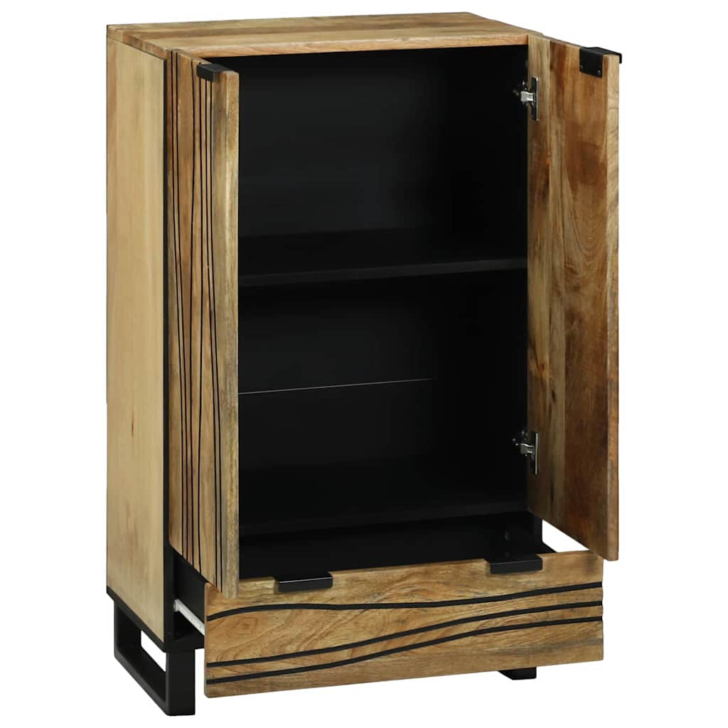 Highboard met lade Bruin 60 x 33 x 100 cm massief mangohout is nu te koop bij PeponiXL, paradijselijk wonen!