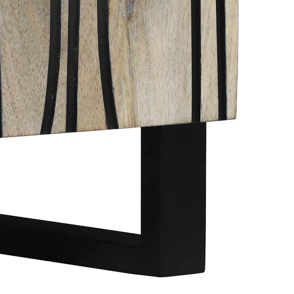 Dressoir Wit 60 x 33,5 x 75 cm Massief Mango Hout is nu te koop bij PeponiXL, paradijselijk wonen!