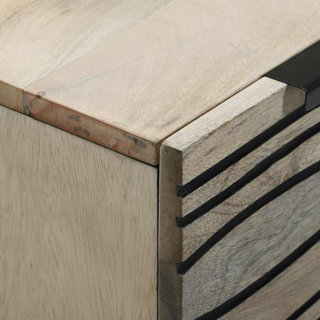 Dressoir met lade Wit 60 x 33.5 x 75 cm Massief mangohout is nu te koop bij PeponiXL, paradijselijk wonen!