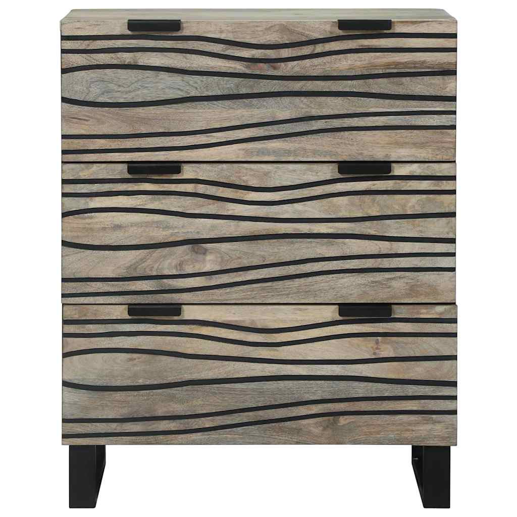 Dressoir met lade Wit 60 x 33.5 x 75 cm Massief mangohout is nu te koop bij PeponiXL, paradijselijk wonen!