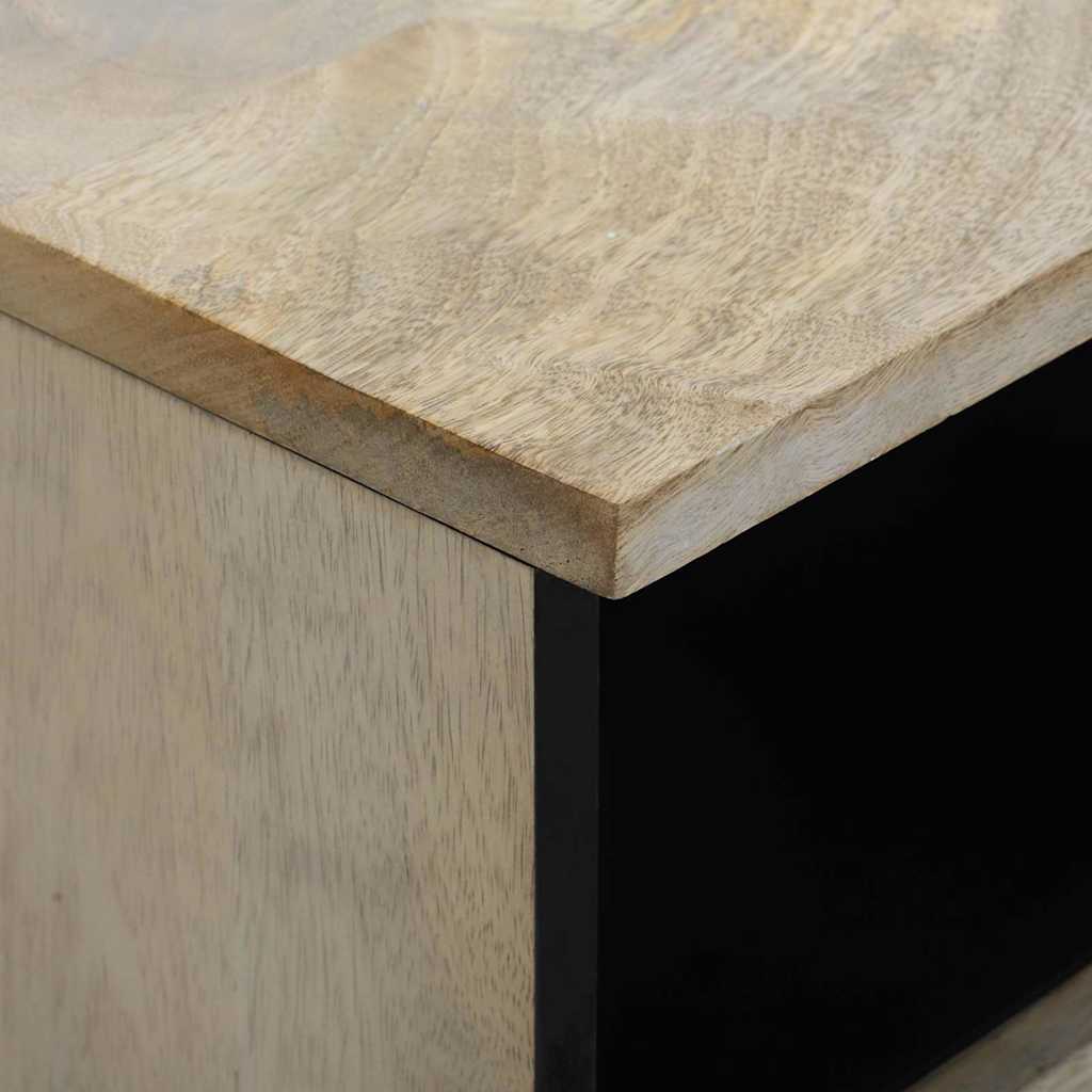 Nachtkastje met lade 2 pcs Wit en zwart 40 x 33 x 46 cm is nu te koop bij PeponiXL, paradijselijk wonen!