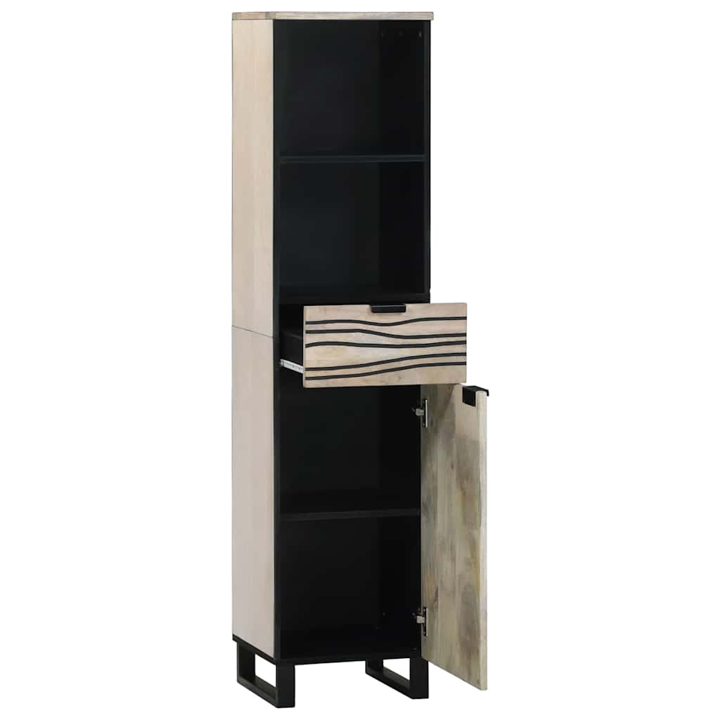 Badkamer wastafelkast Wit 38 x 33 x 160 cm Bewerkt hout is nu te koop bij PeponiXL, paradijselijk wonen!