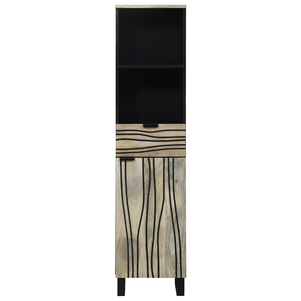 Badkamer wastafelkast Wit 38 x 33 x 160 cm Bewerkt hout is nu te koop bij PeponiXL, paradijselijk wonen!