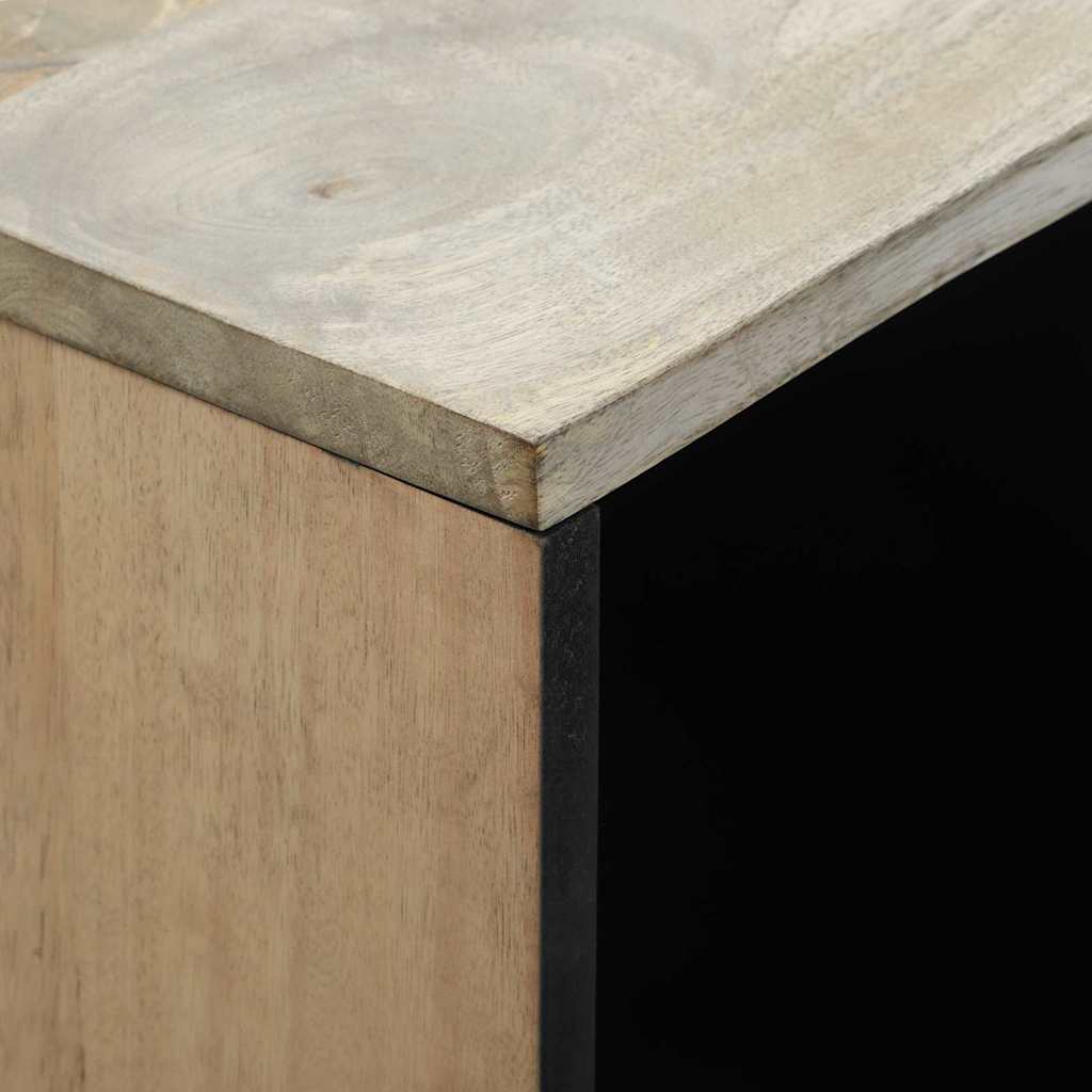 Dressoir Wit 80 x 33 x 75 cm massief mangohout is nu te koop bij PeponiXL, paradijselijk wonen!