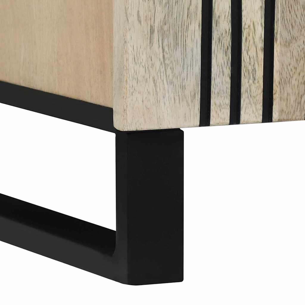 Dressoir Wit 90 x 33 x 75 cm massief mangohout is nu te koop bij PeponiXL, paradijselijk wonen!