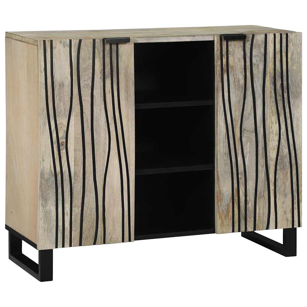 Dressoir Wit 90 x 33 x 75 cm massief mangohout is nu te koop bij PeponiXL, paradijselijk wonen!
