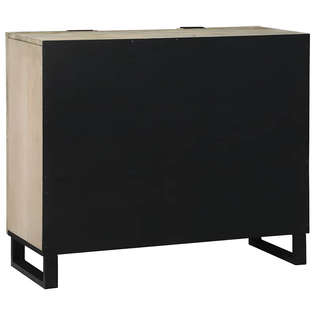 Dressoir Wit 90 x 33 x 75 cm massief mangohout is nu te koop bij PeponiXL, paradijselijk wonen!
