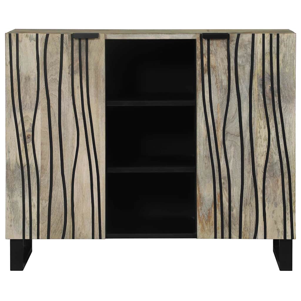 Dressoir Wit 90 x 33 x 75 cm massief mangohout is nu te koop bij PeponiXL, paradijselijk wonen!