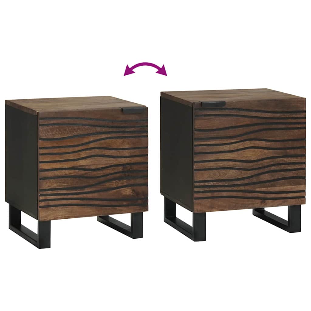 Nachtkastje 2 pcs Walnotenhout 40 x 33 x 46 cm is nu te koop bij PeponiXL, paradijselijk wonen!
