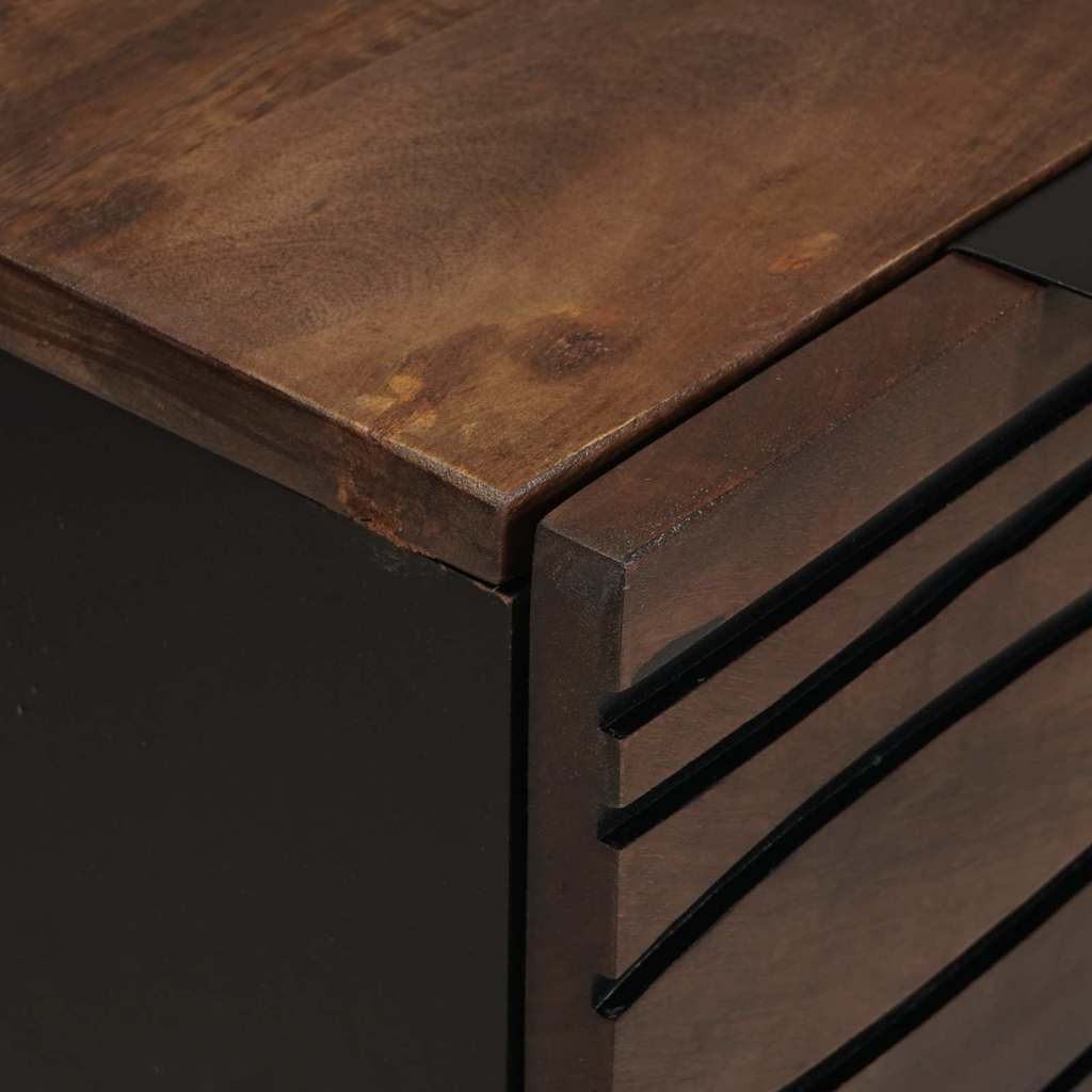 Dressoir met lade Bruin 60 x 33.5 x 75 cm Massief mangohout is nu te koop bij PeponiXL, paradijselijk wonen!