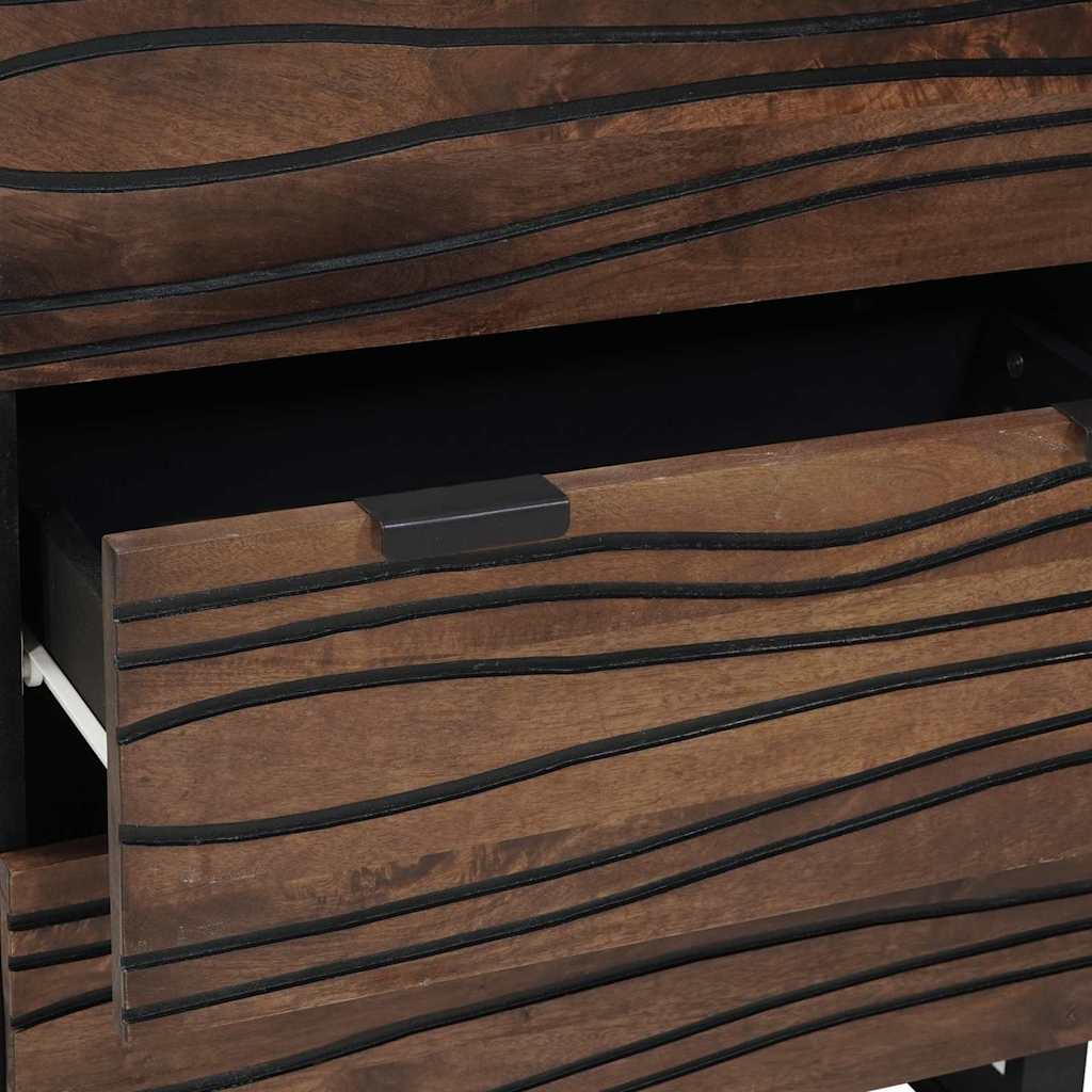 Dressoir met lade Bruin 60 x 33.5 x 75 cm Massief mangohout is nu te koop bij PeponiXL, paradijselijk wonen!