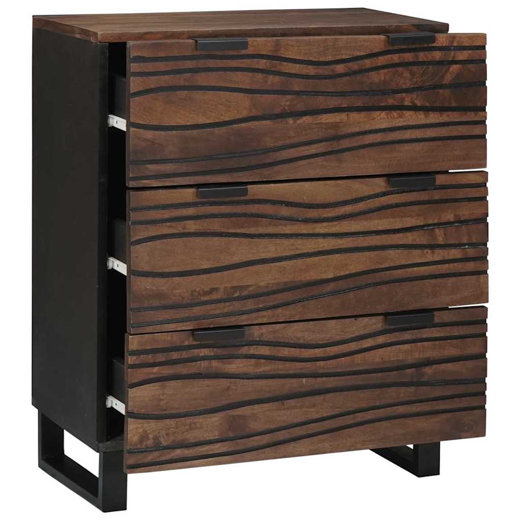 Dressoir met lade Bruin 60 x 33.5 x 75 cm Massief mangohout is nu te koop bij PeponiXL, paradijselijk wonen!