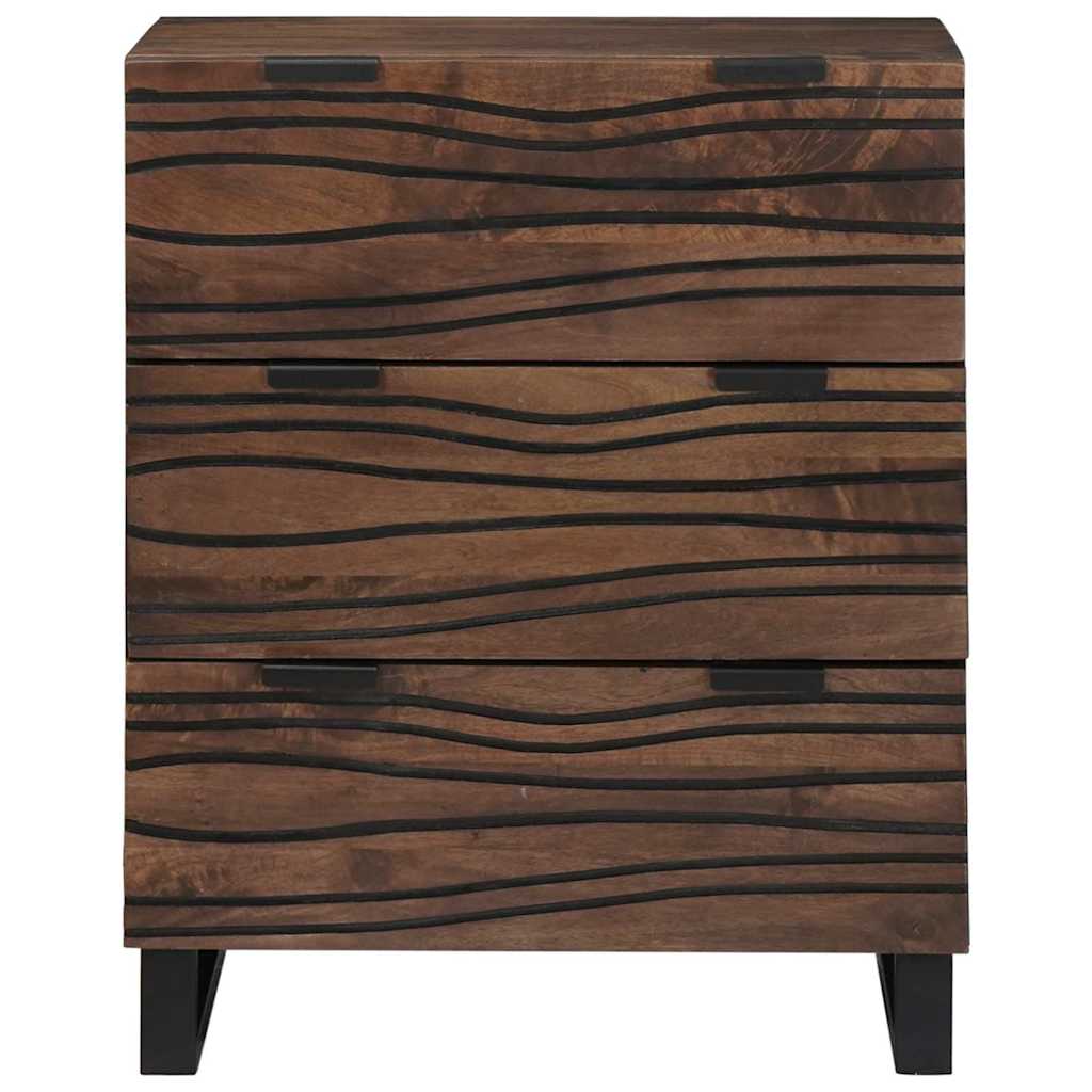 Dressoir met lade Bruin 60 x 33.5 x 75 cm Massief mangohout is nu te koop bij PeponiXL, paradijselijk wonen!
