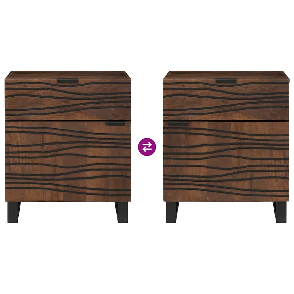 Nachtkastje Walnotenhout 50 x 33 x 60 cm Massief acaciahout is nu te koop bij PeponiXL, paradijselijk wonen!