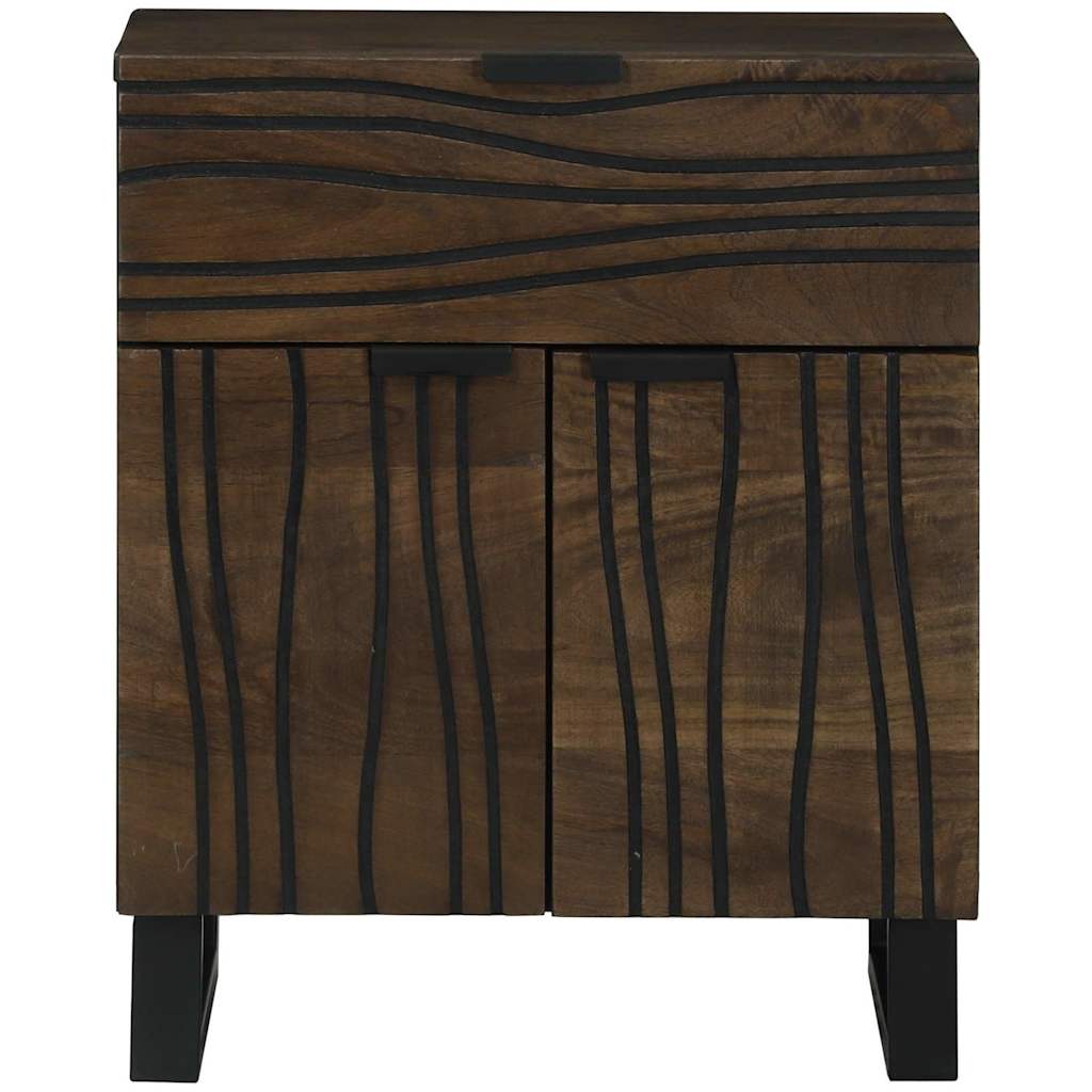 Nachtkastje Walnotenhout 50 x 33 x 60 cm Massief acaciahout is nu te koop bij PeponiXL, paradijselijk wonen!
