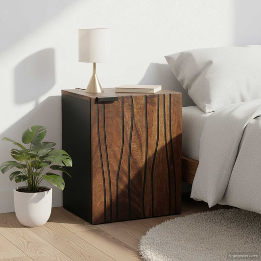 Badkamertenk te kast met plank Walnotenhout 38 x 33,5 x 48 cm is nu te koop bij PeponiXL, paradijselijk wonen!