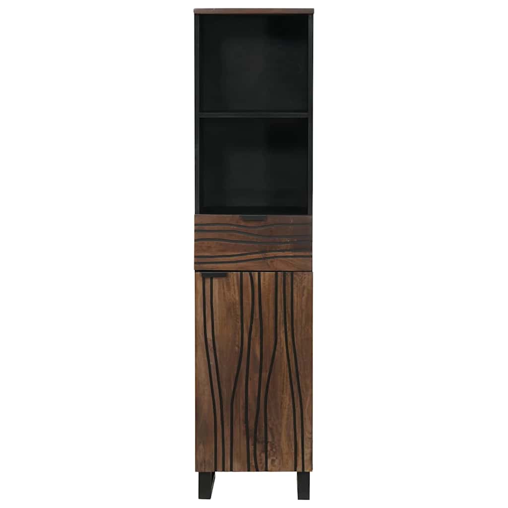 Badkamer wastafelkast met plank Walnotenhout 38 x 33 x 160 cm is nu te koop bij PeponiXL, paradijselijk wonen!