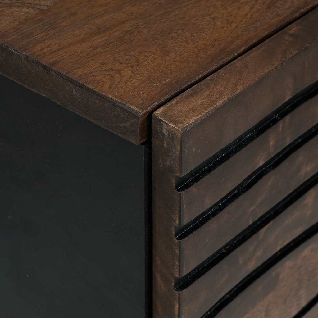 Dressoir met lade Bruin 40 x 33 x 75 cm massief mangohout is nu te koop bij PeponiXL, paradijselijk wonen!