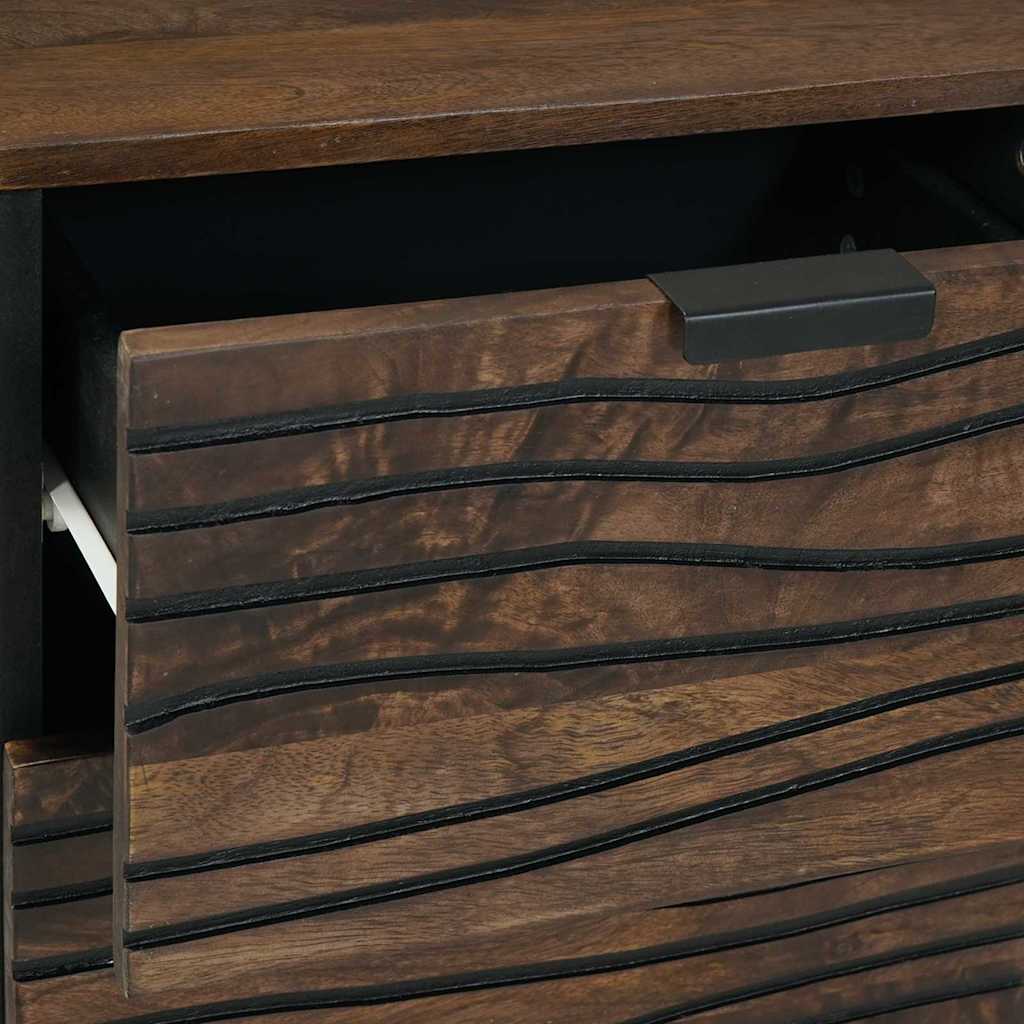 Dressoir met lade Bruin 40 x 33 x 75 cm massief mangohout is nu te koop bij PeponiXL, paradijselijk wonen!