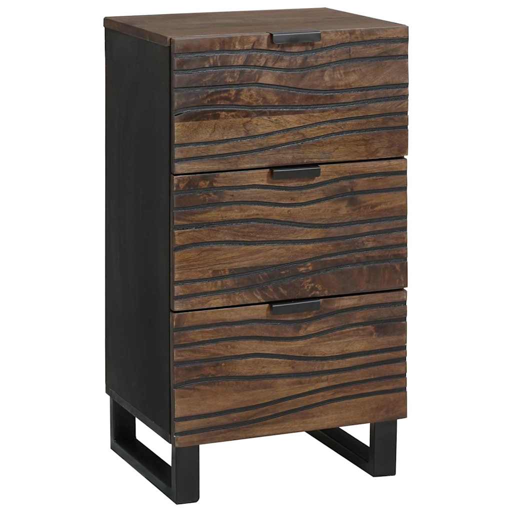 Dressoir met lade Bruin 40 x 33 x 75 cm massief mangohout is nu te koop bij PeponiXL, paradijselijk wonen!