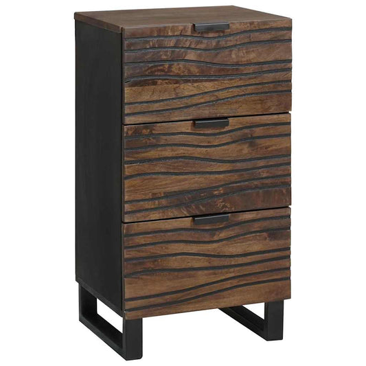 Dressoir met lade Bruin 40 x 33 x 75 cm massief mangohout is nu te koop bij PeponiXL, paradijselijk wonen!