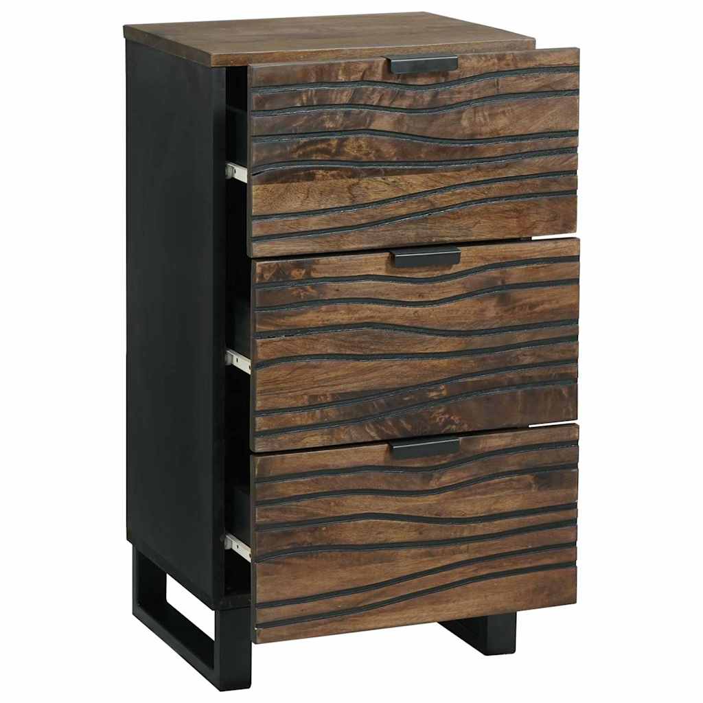 Dressoir met lade Bruin 40 x 33 x 75 cm massief mangohout is nu te koop bij PeponiXL, paradijselijk wonen!