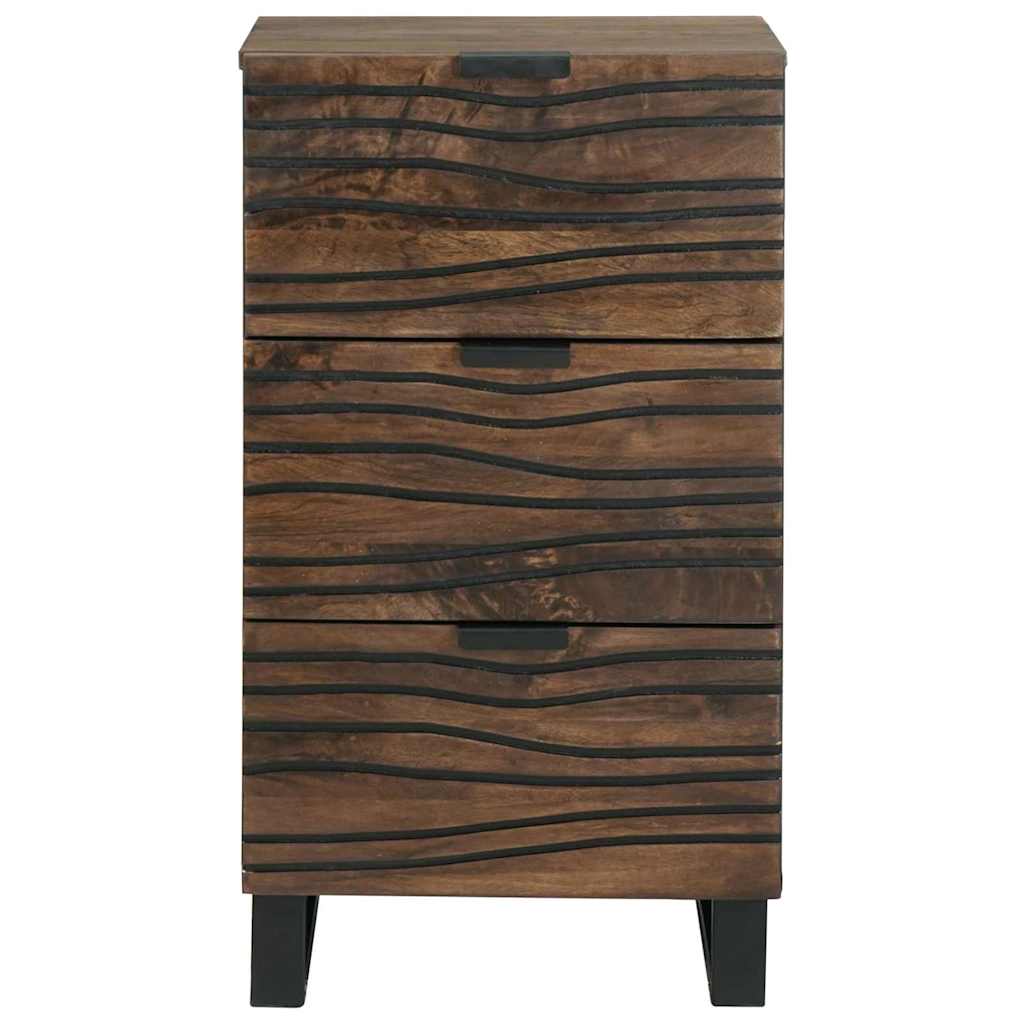 Dressoir met lade Bruin 40 x 33 x 75 cm massief mangohout is nu te koop bij PeponiXL, paradijselijk wonen!