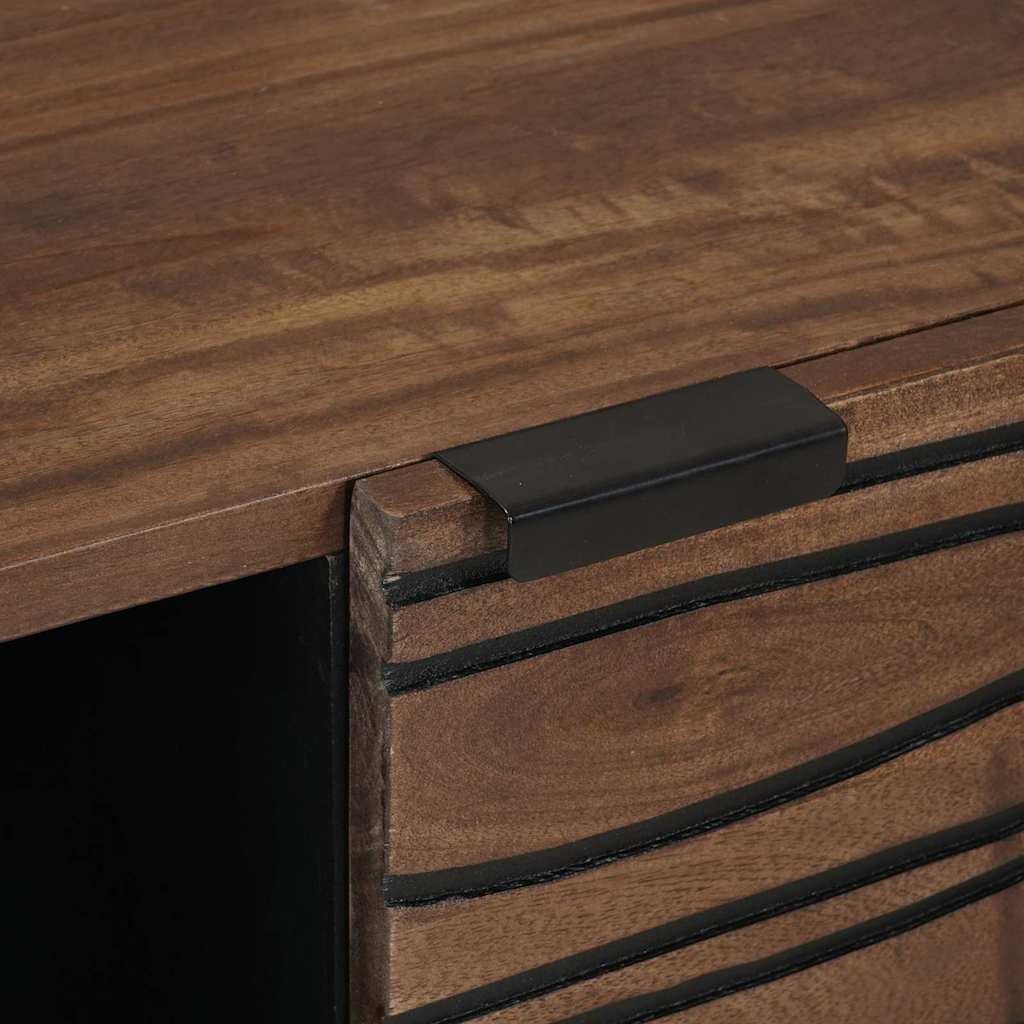 Dressoir Bruin 80 x 33 x 75 cm massief mangohout is nu te koop bij PeponiXL, paradijselijk wonen!