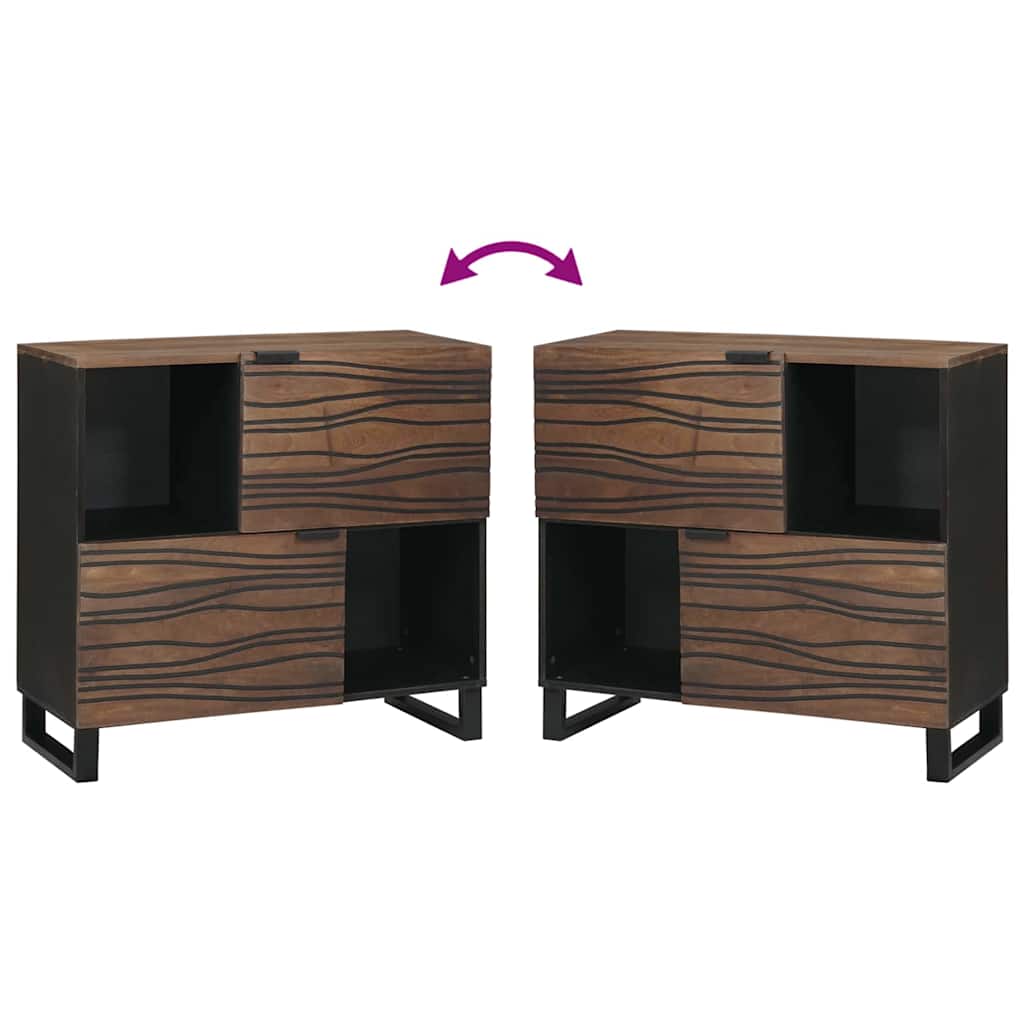 Dressoir Bruin 80 x 33 x 75 cm massief mangohout is nu te koop bij PeponiXL, paradijselijk wonen!